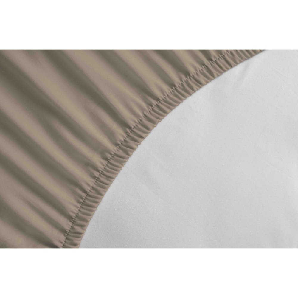 Drap Housse bonnet 25cm coton beige 90x190 cm - Maisons du Monde