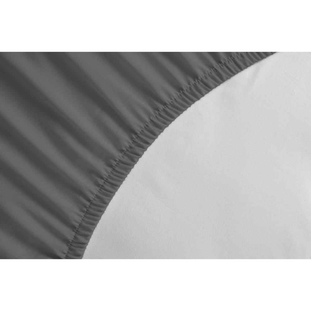 Drap Housse bonnet 25cm coton gris 140x190 cm - Maisons du Monde