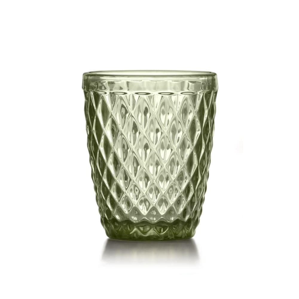 Gobelets en verre pressé vert