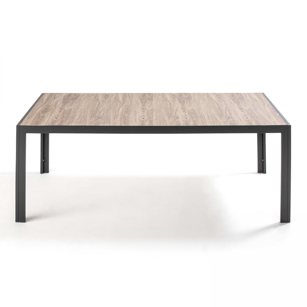 Table de jardin aluminium et céramique aspect bois 8 places 206x100 cm - Maisons du Monde