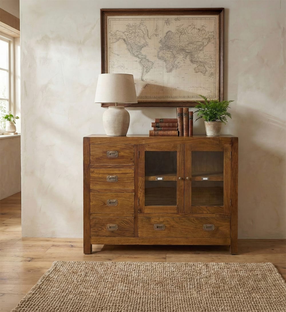 Console en bois marron L 107 cm - Maisons du Monde