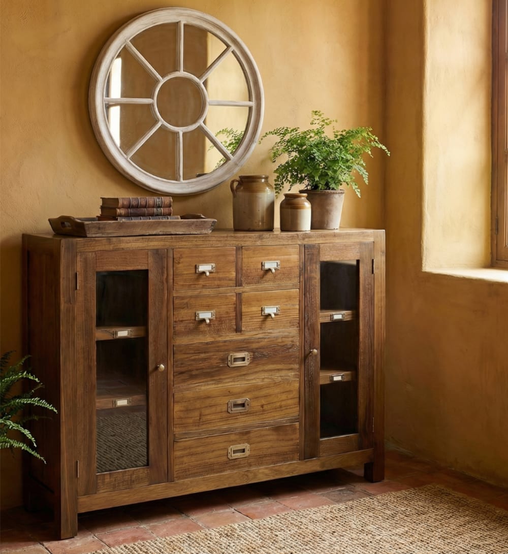 Consola de madera marrón anch. 115 cm - Maisons du Monde