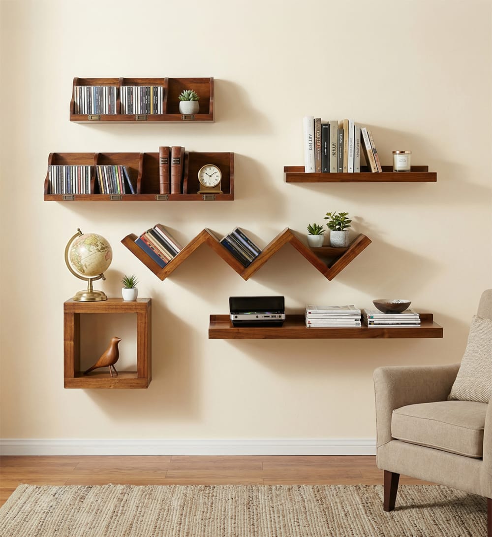 Étagère escalier en bois marron L 120 cm