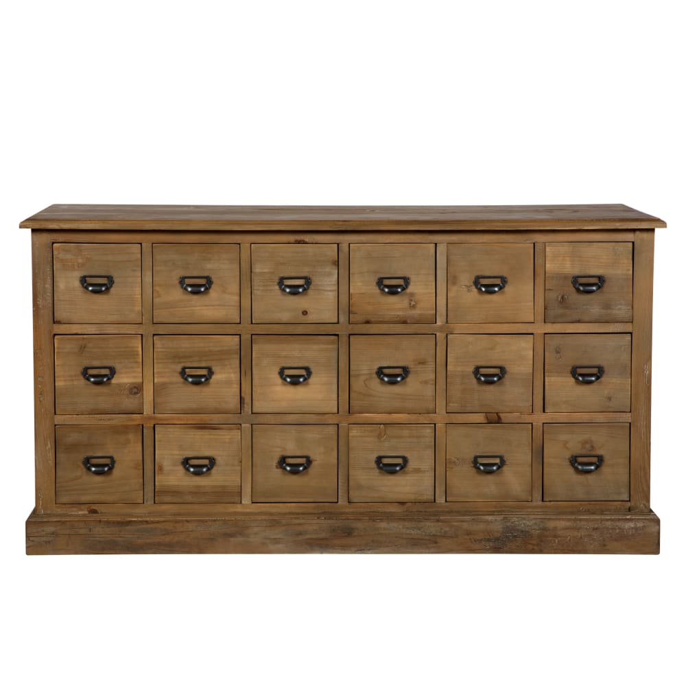 Maison Pavane Buffet aus recyceltem Holz mit 18 Schubladen style industrial Braun Holz