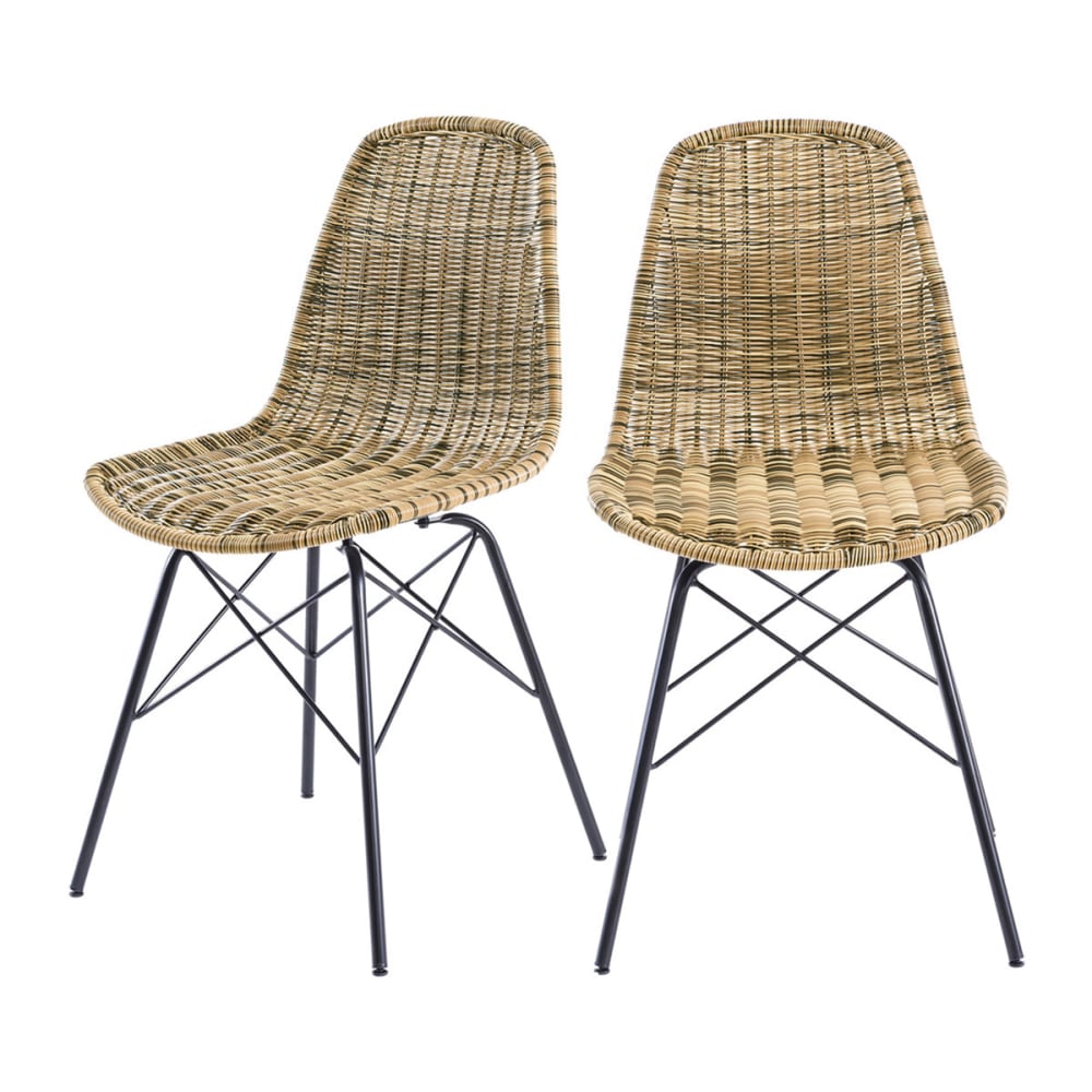 Set de 2 sillas de resina