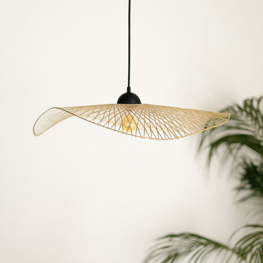 Lámpara colgante d75 cm en bambú - Maisons du Monde