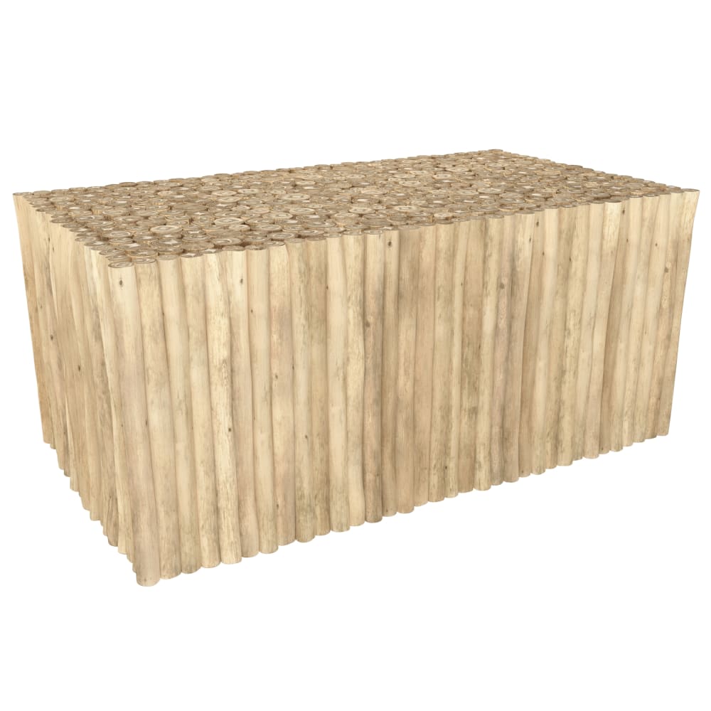Table basse de jardin rectangulaire 90x50cm en teck