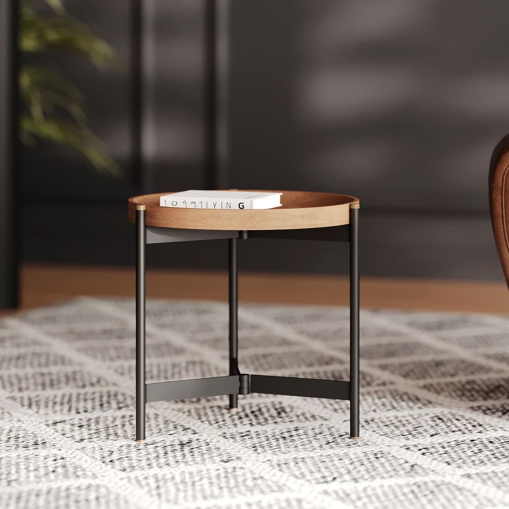 Table d'appoint ronde en bois d49 cm - Maisons du Monde