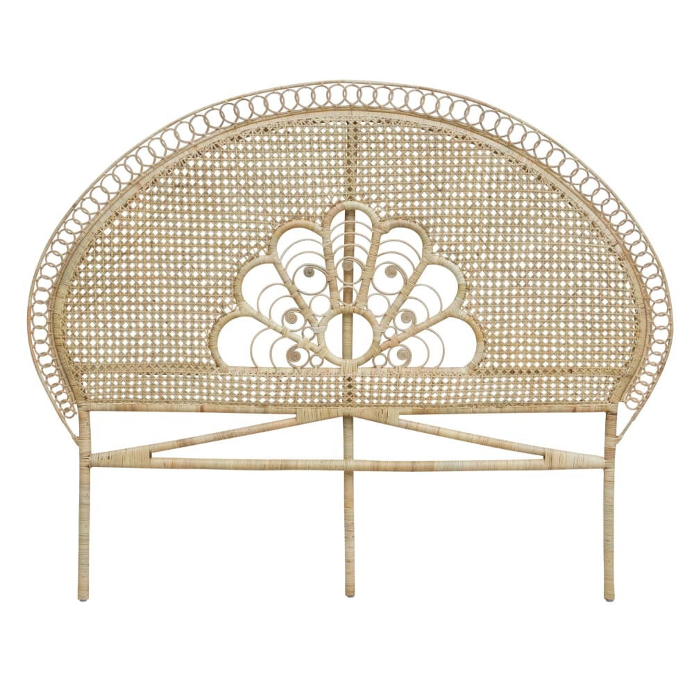 Maison Pavane Kopfteil aus natürlichem Rattan, 160cm Braun Rattan