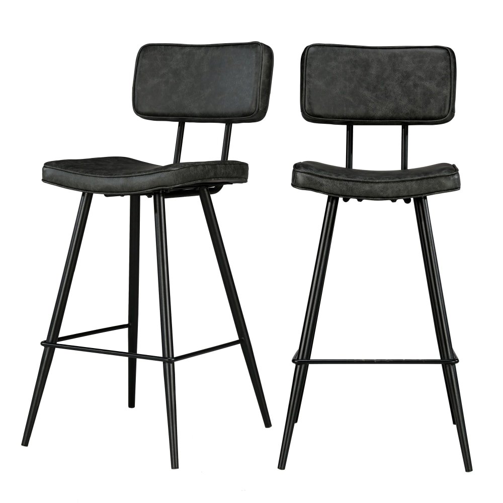 Lot 2 chaises bar - cuir