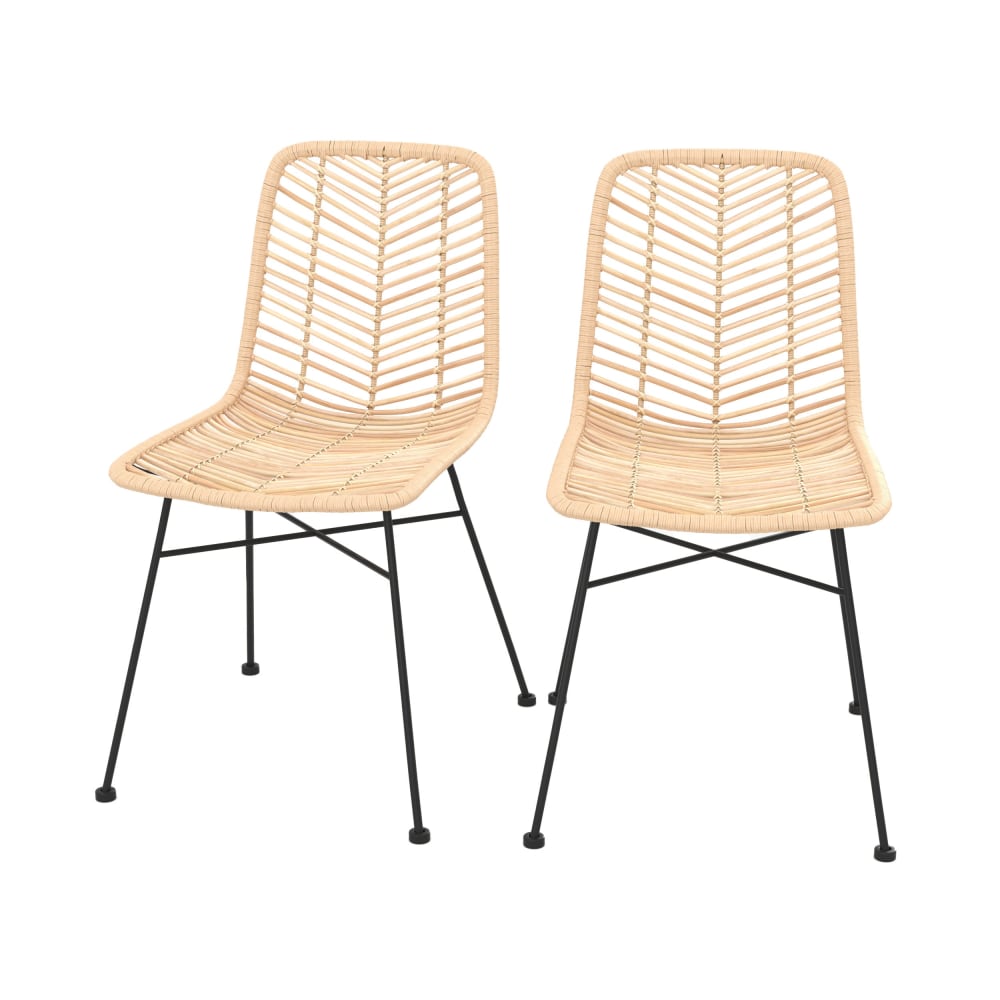 Lot de 2 chaises en rotin