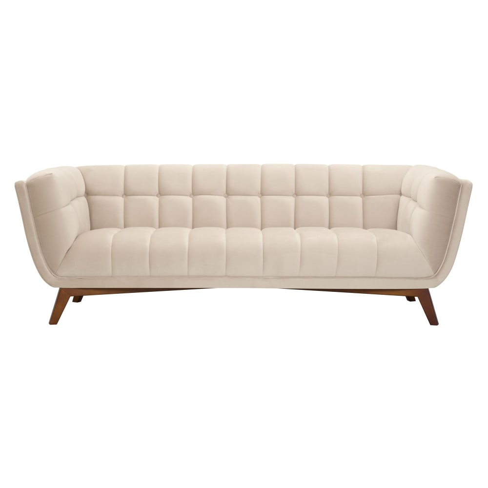 Canapé 3 places en velours beige