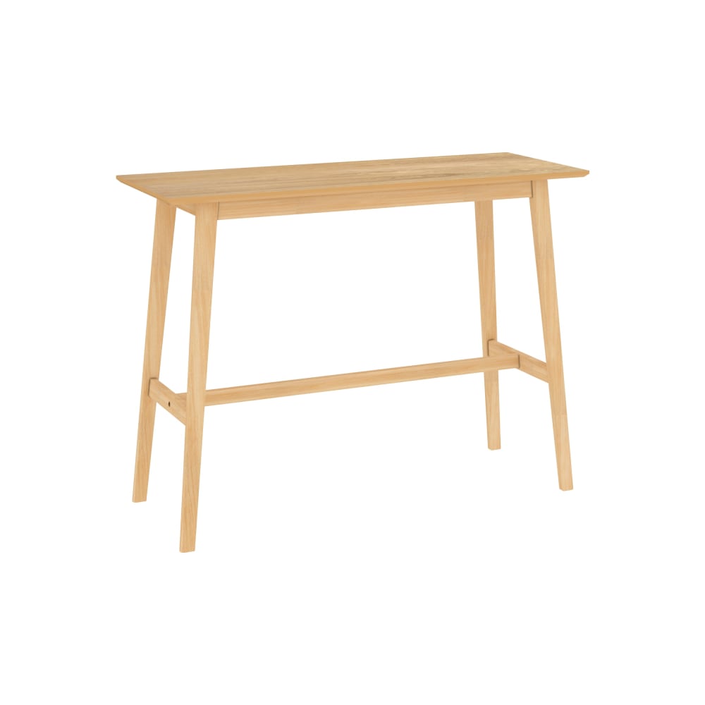 Mesa de bar rectangular de madera clara, 4 personas
