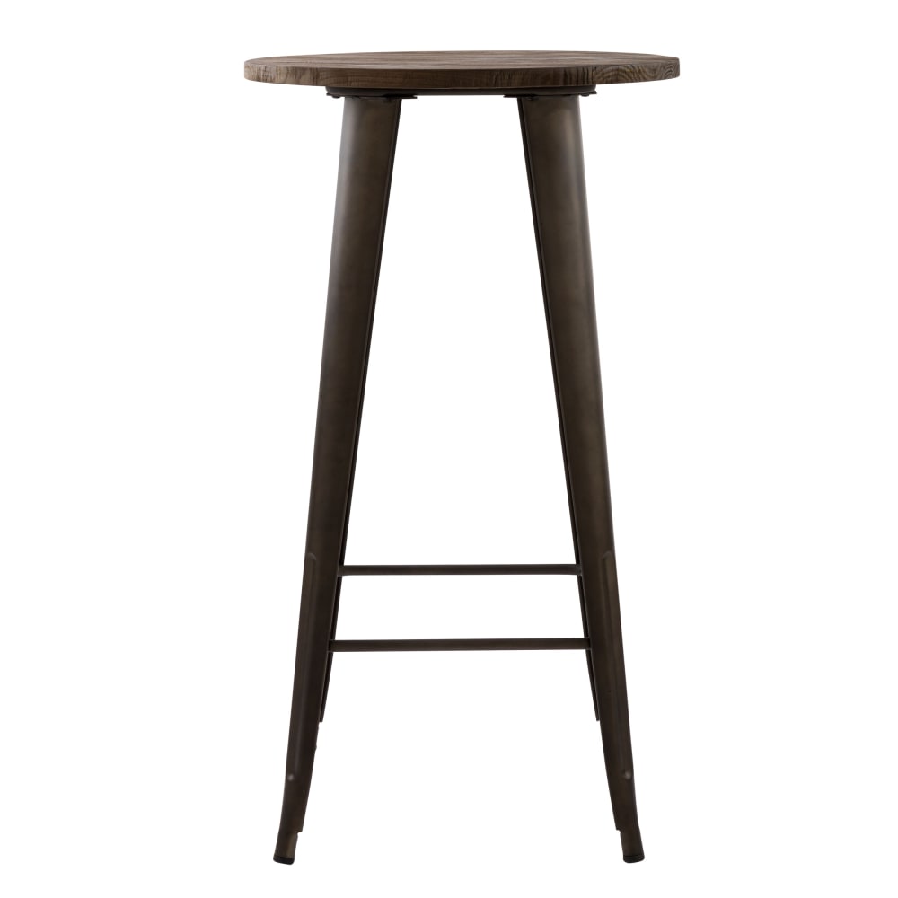 Mesa de bar redonda para 2 personas en madera oscura d60 cm - Maisons du Monde