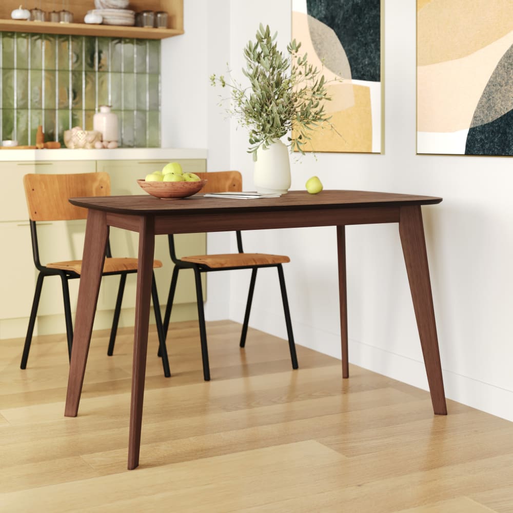 Table rectangulaire 4 personnes en bois foncé 120 cm - Maisons du Monde