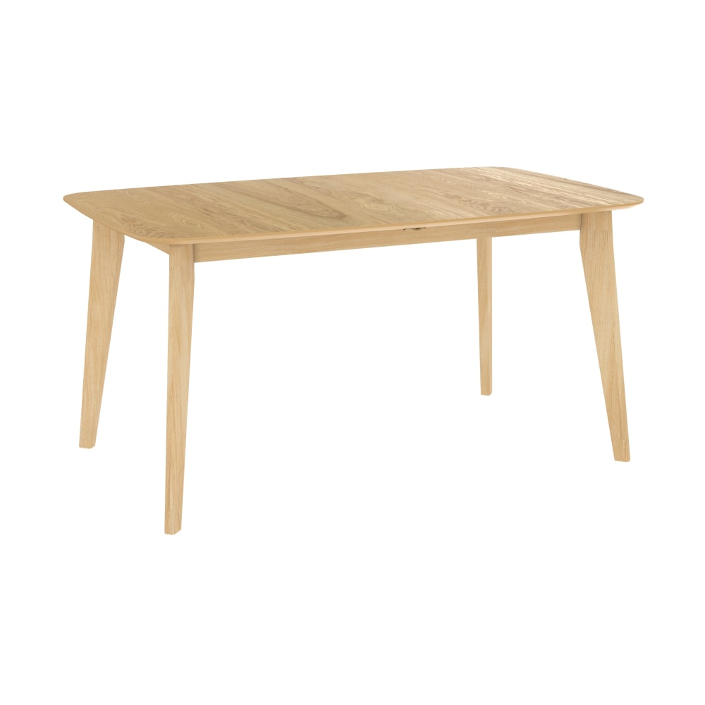 Mesa de comedor extensible de madera clara, 6-8 personas
