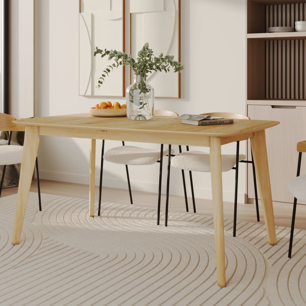 Ausziehbarer Esstisch aus hellem Holz, 150/180cm - Maisons Du