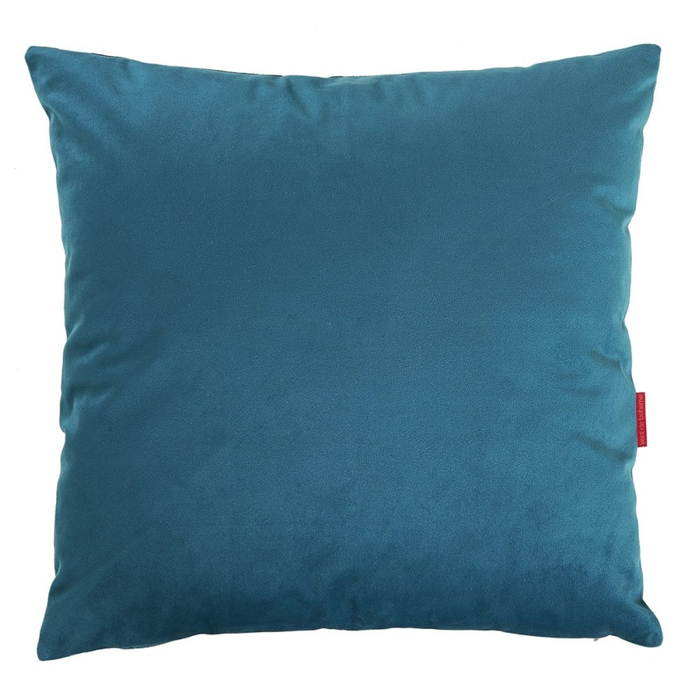 Housse de coussin velours, 45x45 cm, motif graphique vert - Maisons du Monde