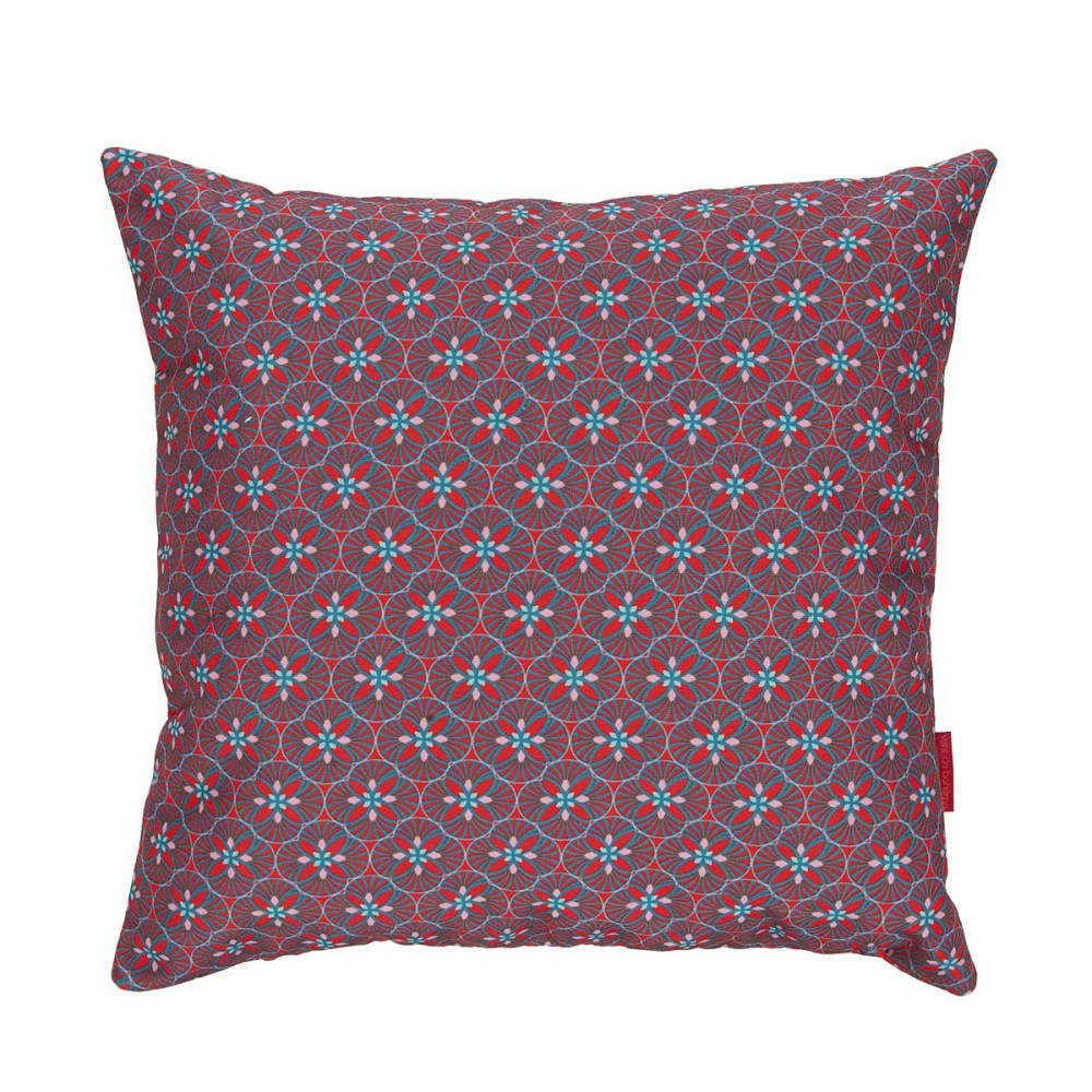Funda de cojín exterior estampado gráfico roja 45x45