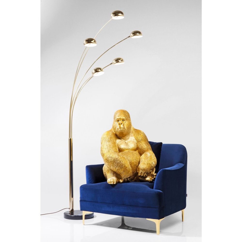 Figura deco monkey gorilla side xl oro 76cm - Maisons du Monde