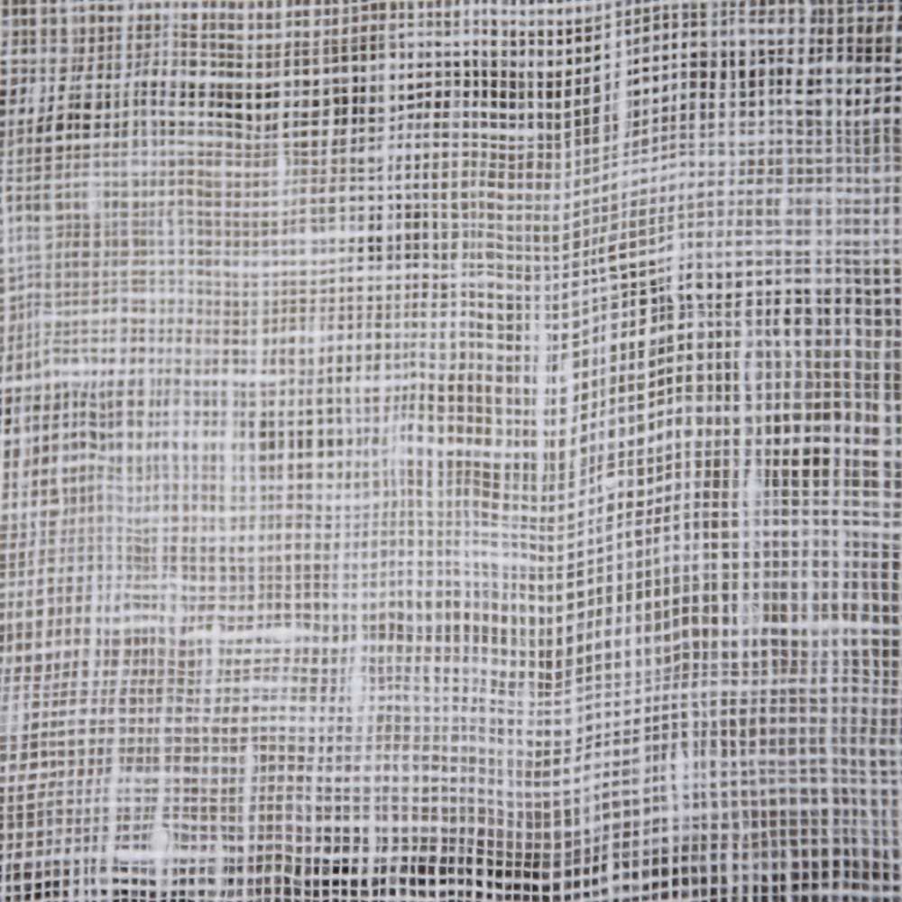 Brise bise en lin blanc et broderies 60X90 CM — vue 4