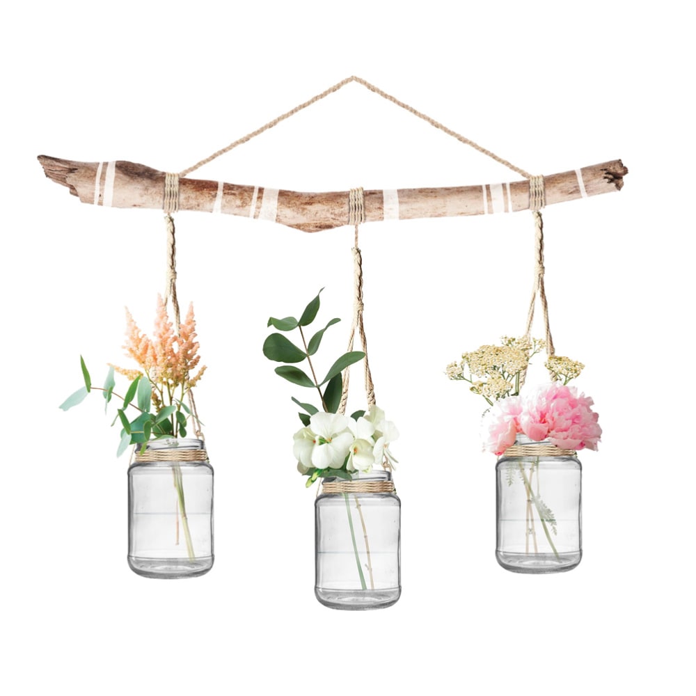 STC Stickers muraux Bocaux et Fleurs A coller sur une surface parfaitement lisse, sèche et propre Dim approximatives mis en place : 62 x 65 cm
