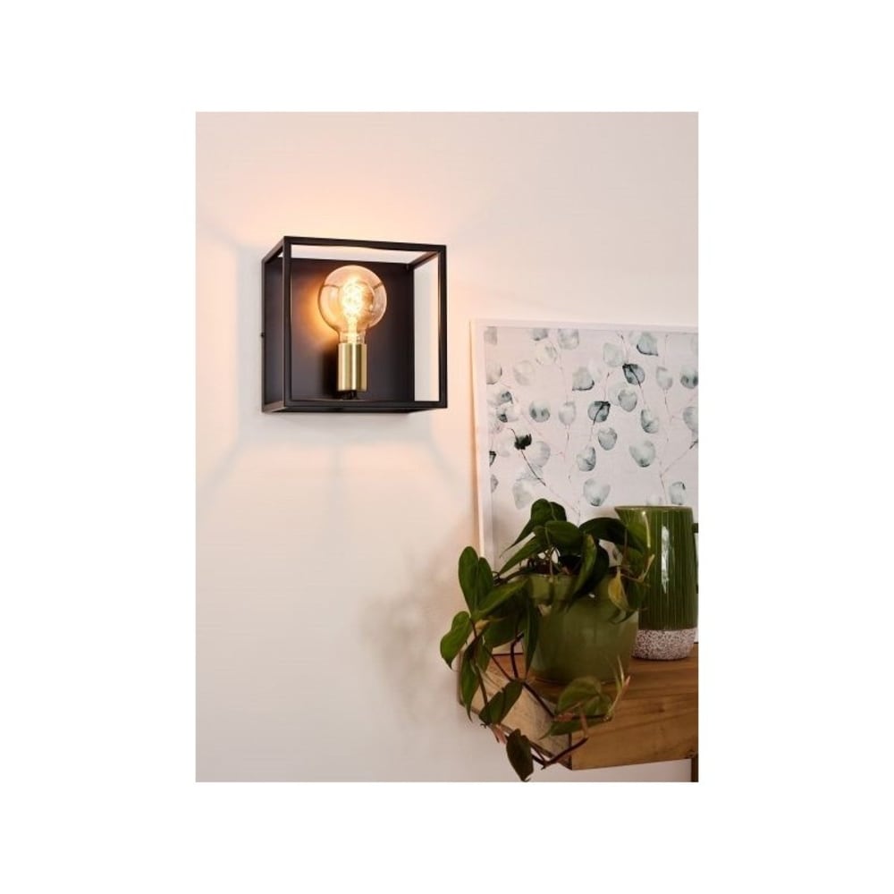 Applique murale intérieure métal noir 22x22cm - Maisons du Monde