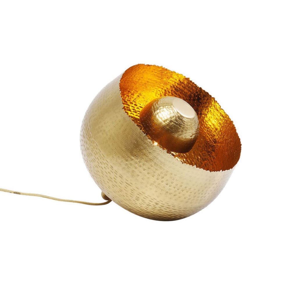 Kare Design Bodenleuchte aus Stahl, gold, D28cm - Stahl