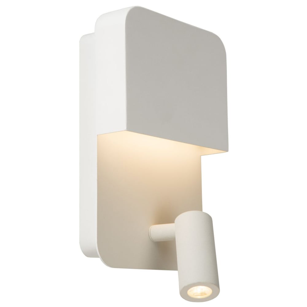 Applique murale led en acier blanc H24cm