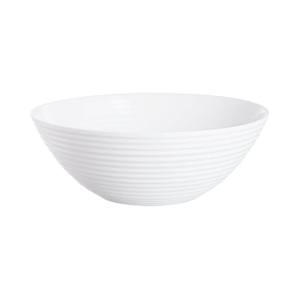 Saladier blanc en verre D27cm Saladier blanc en verre D27cm