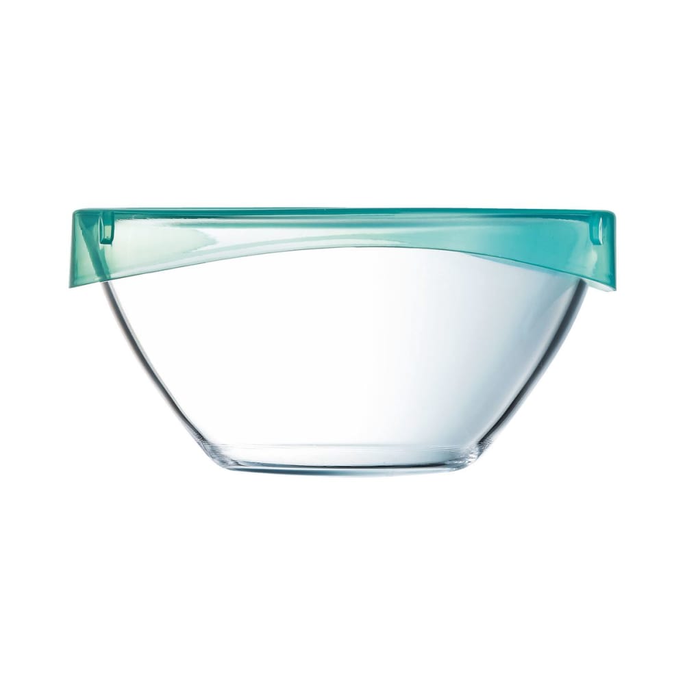 LUMINARC Saladier + couvercle Keep'n bowl T 17 cm transparent et vert