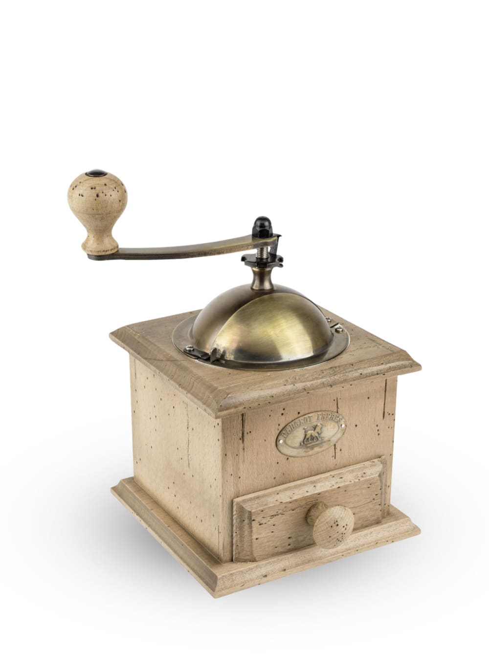 Moulin à café manuel en bois finition antiquaire 21cm