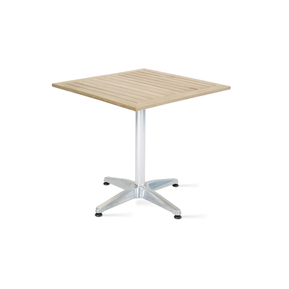 Ensemble terrasse 4 places en alu et  bois de frêne verni