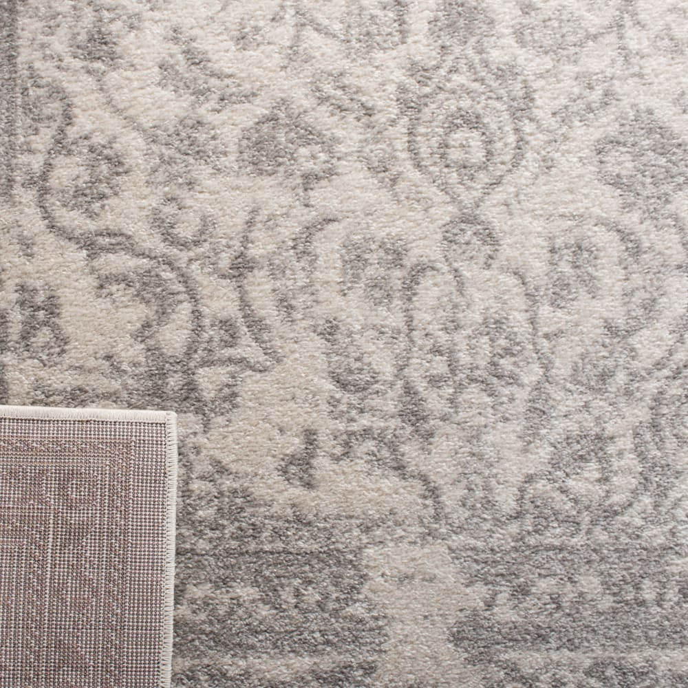 Tapis patiné en polypropylène blanc/argent, 122 x 183 cm — vue 4
