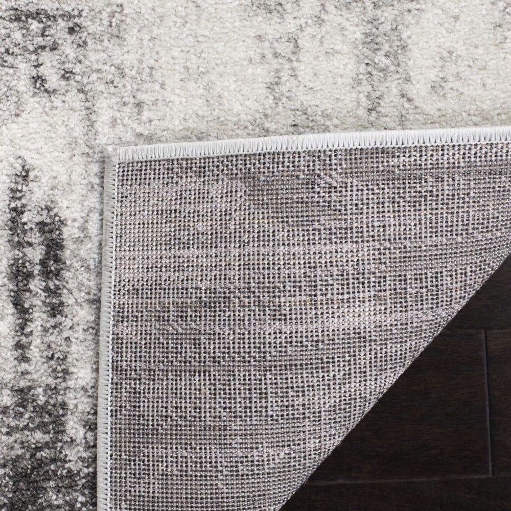 Tapis abstrait moderne en polypropylène blanc/gris, 122 x 183 cm — vue 4