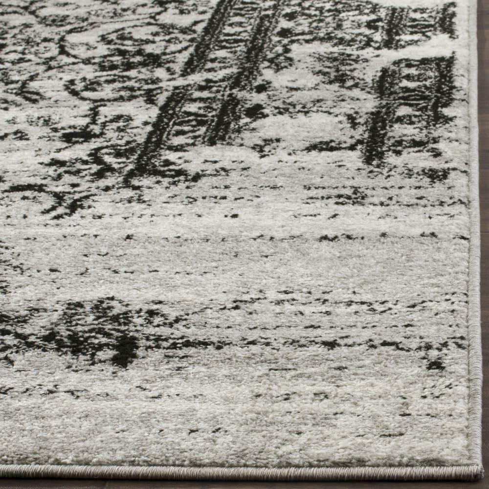 Tapis patiné en polypropylène argent/noir, 122 x 183 cm — vue 4