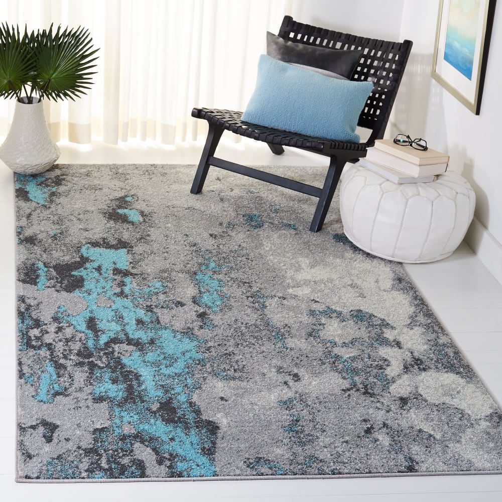 Tapis en polypropylène bleu/gris, 122 x 183 cm — vue 3