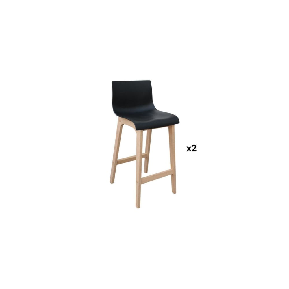 Lot de tabourets de bar en chêne 65cm