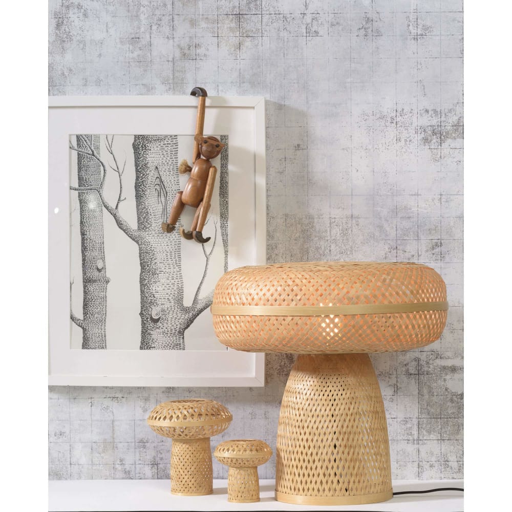 Lampe de table bambou brun ø40cm — vue 3