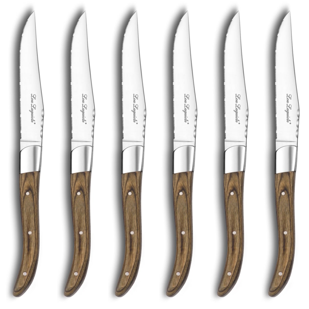 Set di 4 coltelli da bistecca in noce - Lou Laguiole