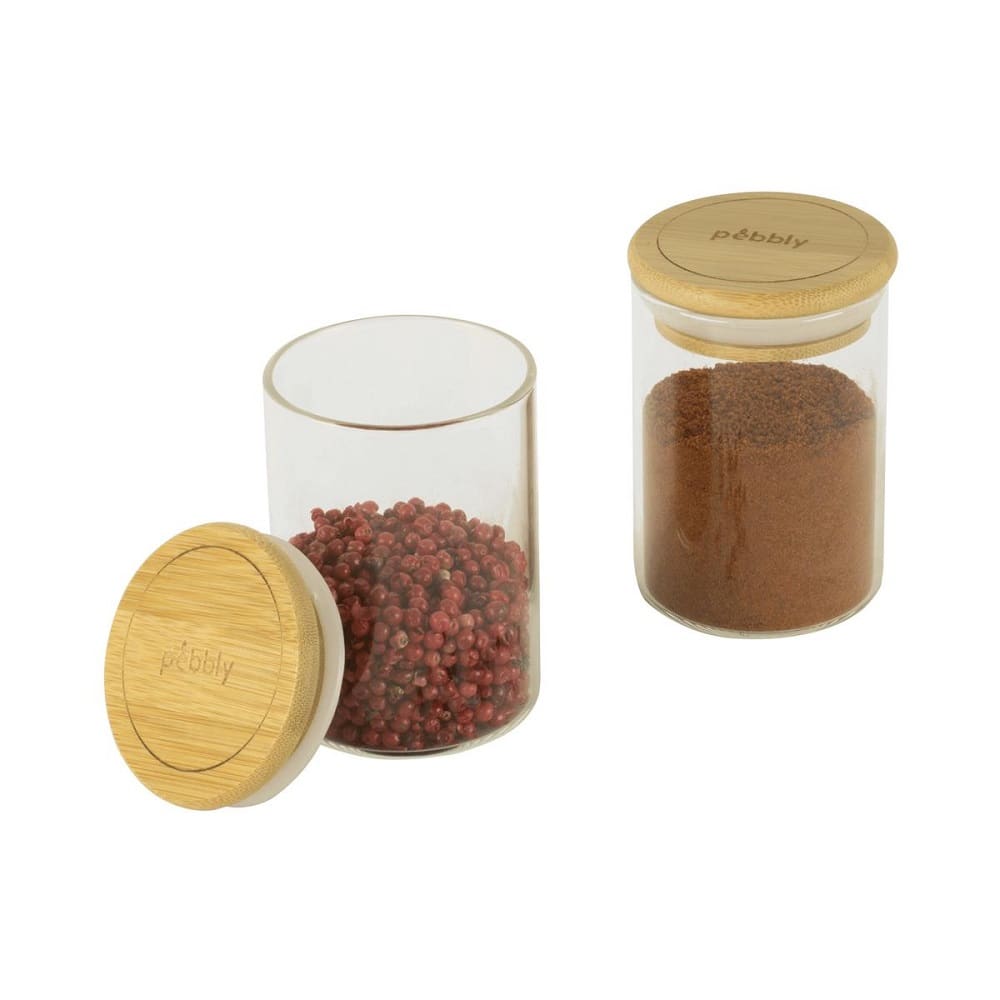 Set de boîtes épices en verre 190ml D6,5x8,5cm - Maisons du Monde