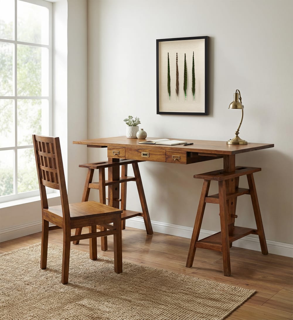 Scrivania in legno marrone regolabile L 152 cm - MOYCOR