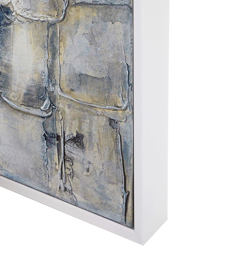 Cuadro al óleo de madera azul, 80x120 cm - Maisons du Monde