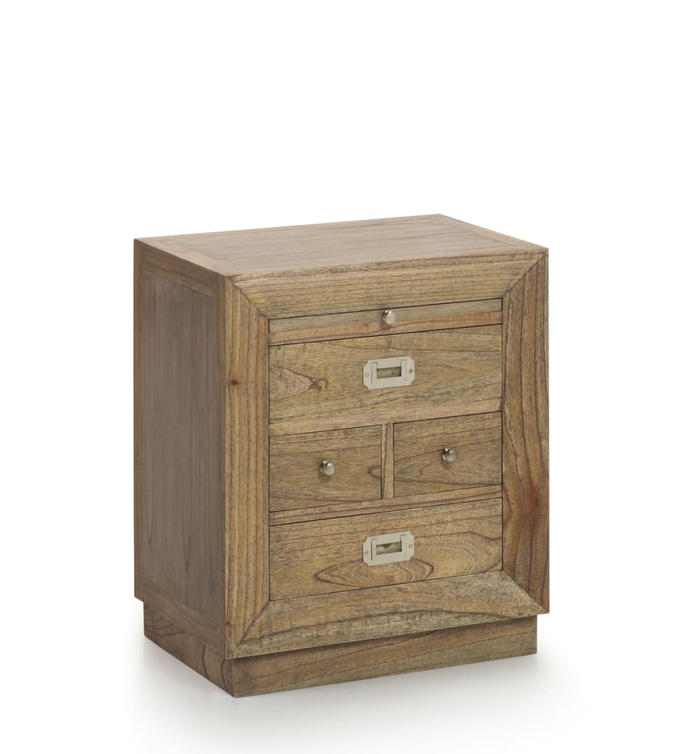 MOYCOR Nachttisch aus Holz, L 50 cm, beige style landhaus Braun Holz
