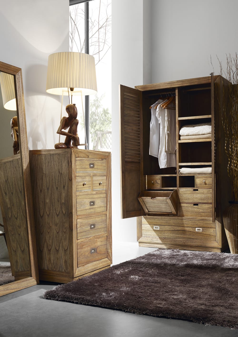 Commode en bois marron H 110 cm - Maisons du Monde