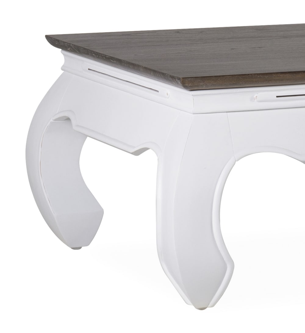 Tavolino da caffè in legno marrone e bianco L 125 cm - MOYCOR