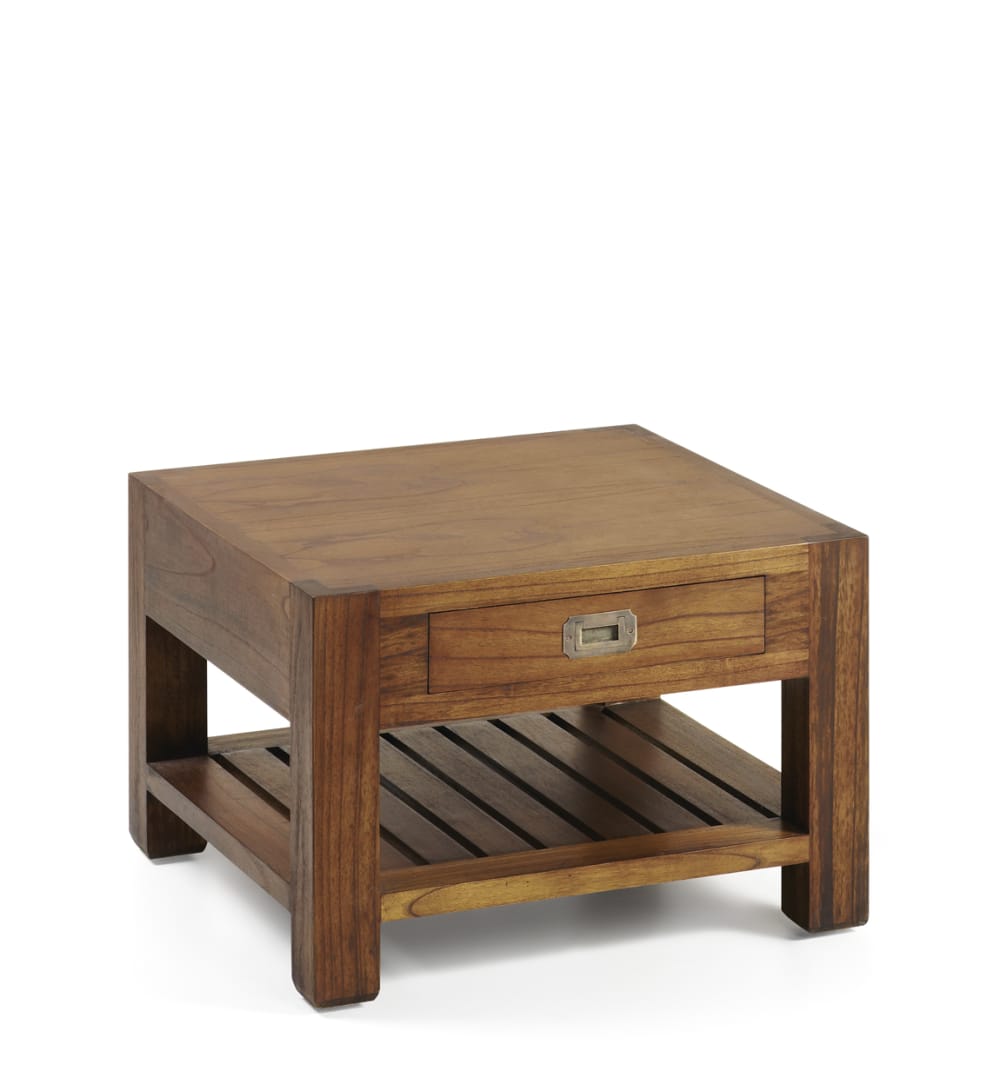 Mesa de centro de madera marrón anch. 60 cm