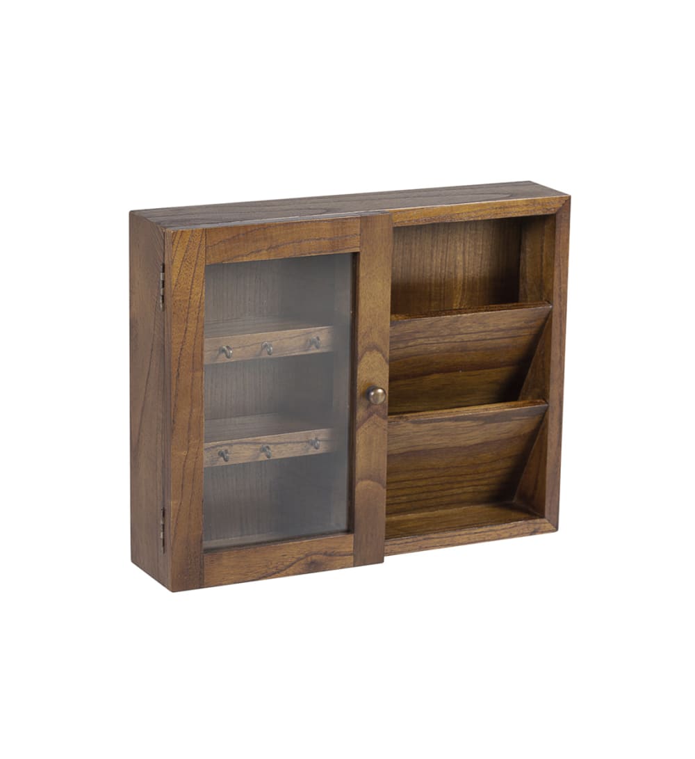 Vitrina de madera marrón anch. 50 cm
