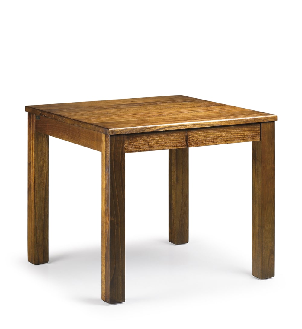 Mesa de comedor 4 personas de madera marrón anch. 90 cm