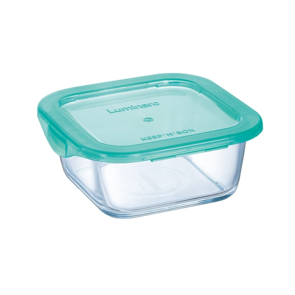 Petite boite de conservation carrée + couvercle lagoon 38cl Petite boite de conservation carrée + couvercle lagoon 38cl